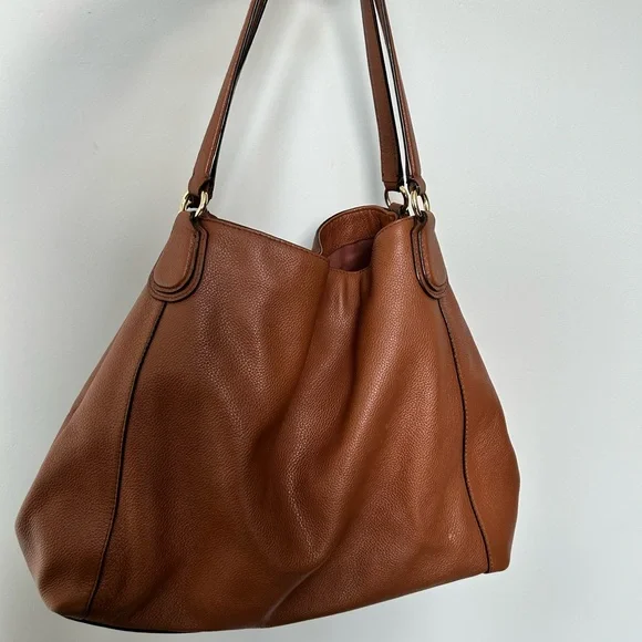 Coach Tan Leather Shoulder Bag - Picture 3 of 6